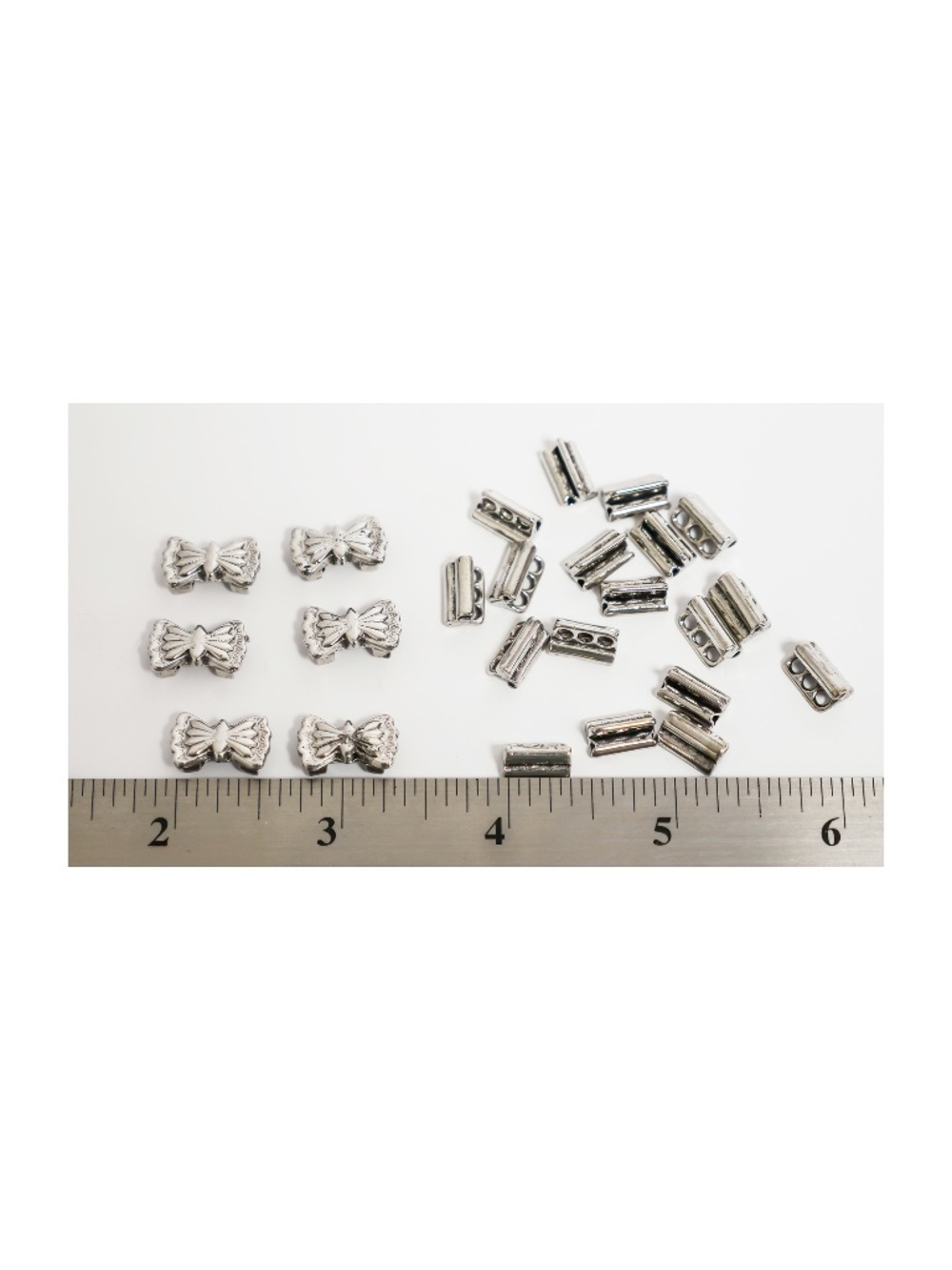 New - 24 silver plated end bars for jewelry making